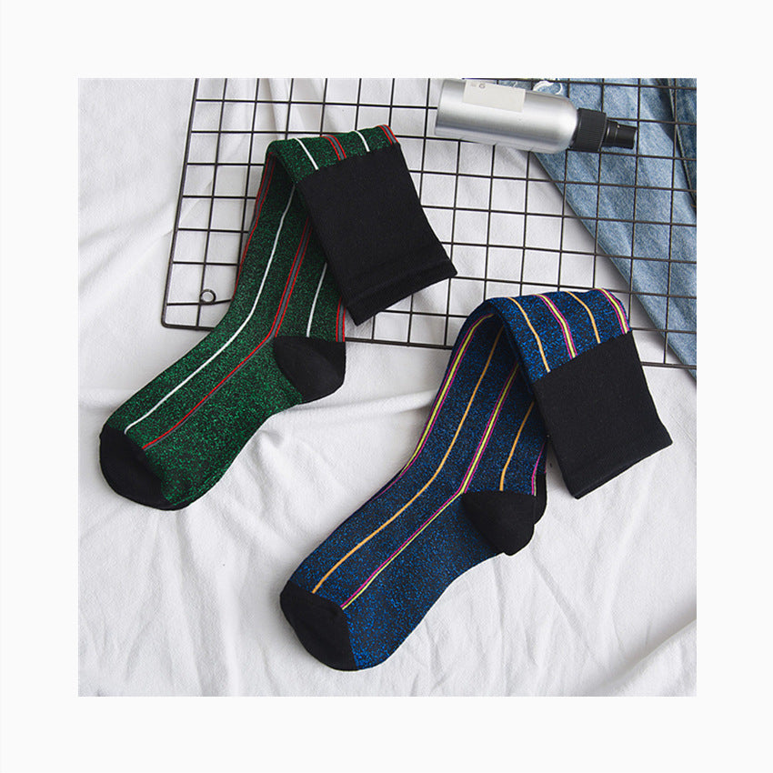 Chalier Womens Socks Calf Casual Stockings