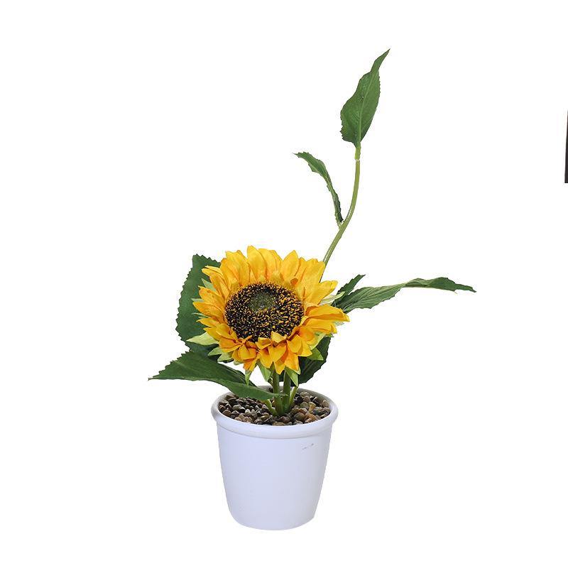 Artificial Flower Potted Fake Sunflower Indoor Decor - CHALIER