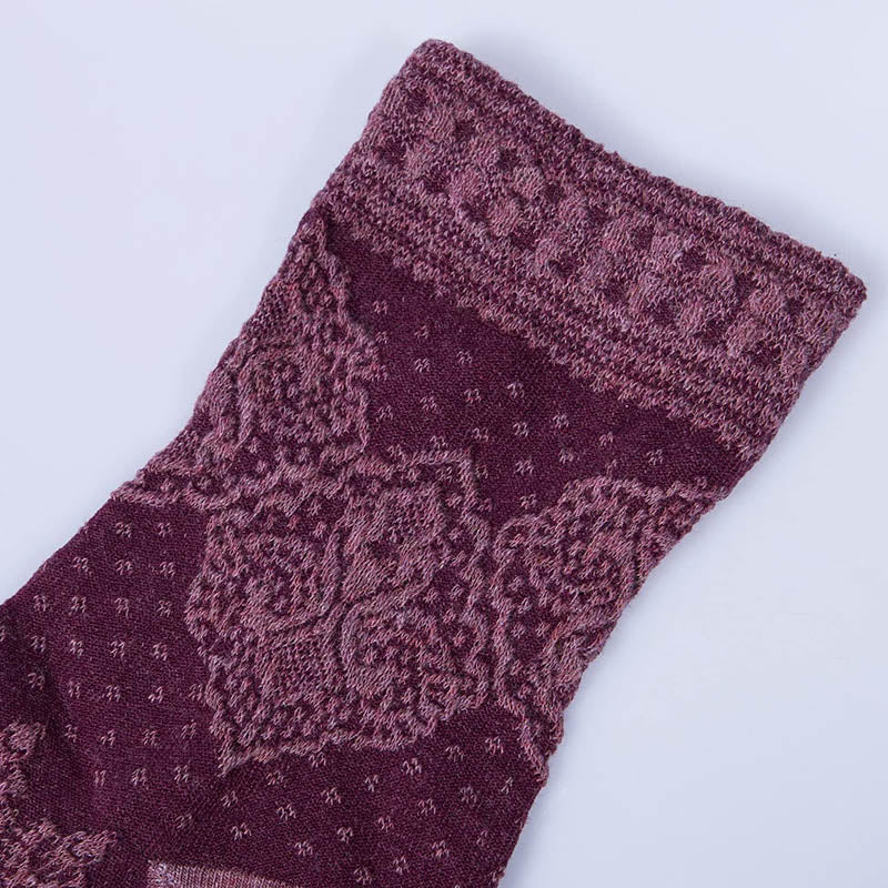 Womens Fun Socks Vintage Socks 5 Pairs Print Socks Gift