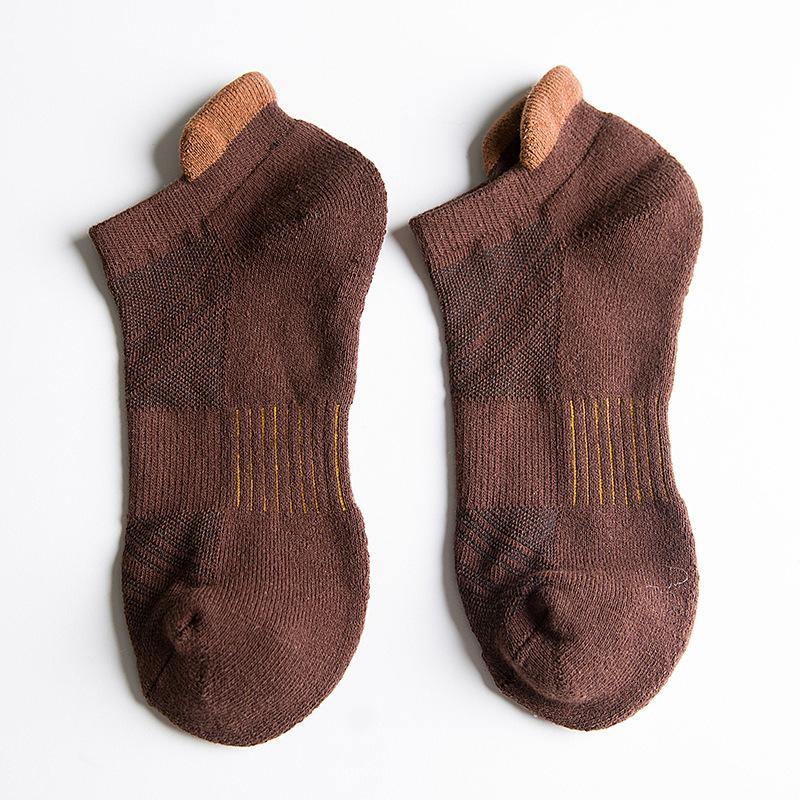 Chalier Men Athletic Socks Breathable Mesh Brown - CHALIER