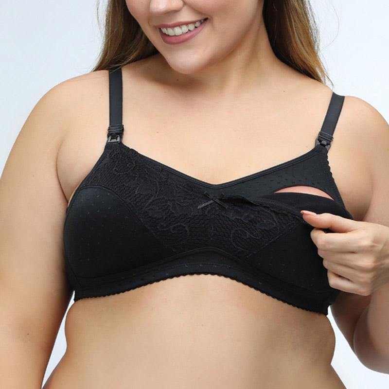 Mothers Ultra-thin Nursing Feeding Maternity Bralette Lace Cotton Soft Plus Size Bras - CHALIER