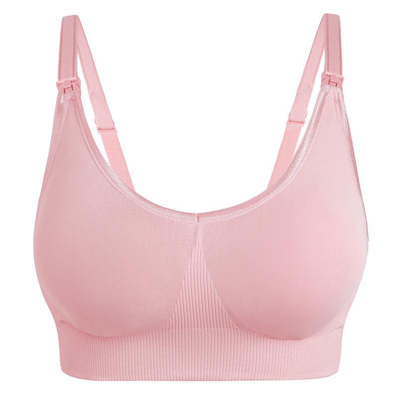 Womens Seamless Full Coverage Nursing Bra Wirefree Smoothing Simple Breastfeeding Maternity Bra - CHALIER