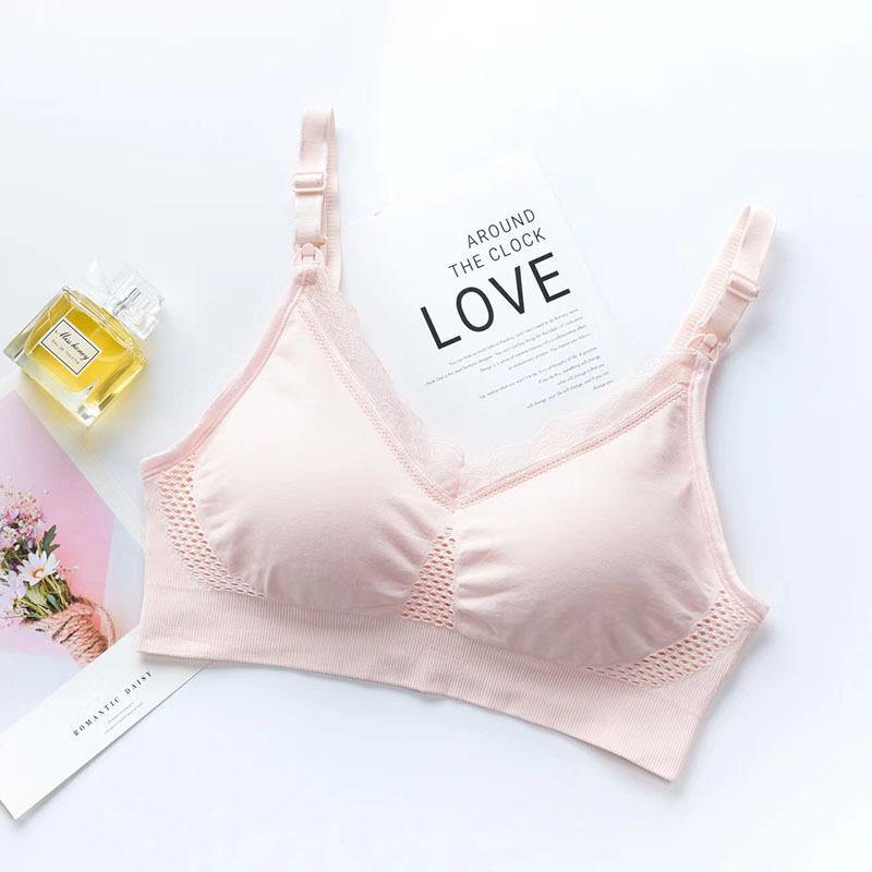 Womens Seamless Pregnancy Sleeping and Breastfeeding Bra Wirefree Clip Down Soft Support Maternity Nursing Bra - CHALIER