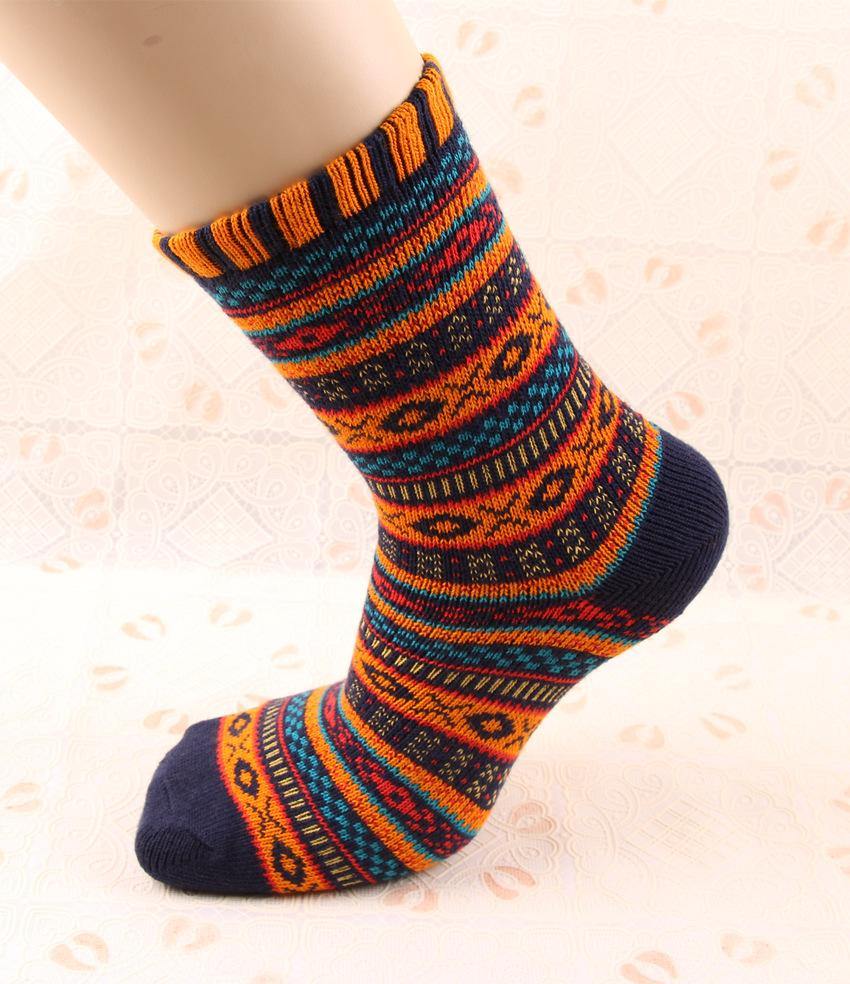 Chalier Men Winter Socks Colorful Stripes 3 Pack - CHALIER