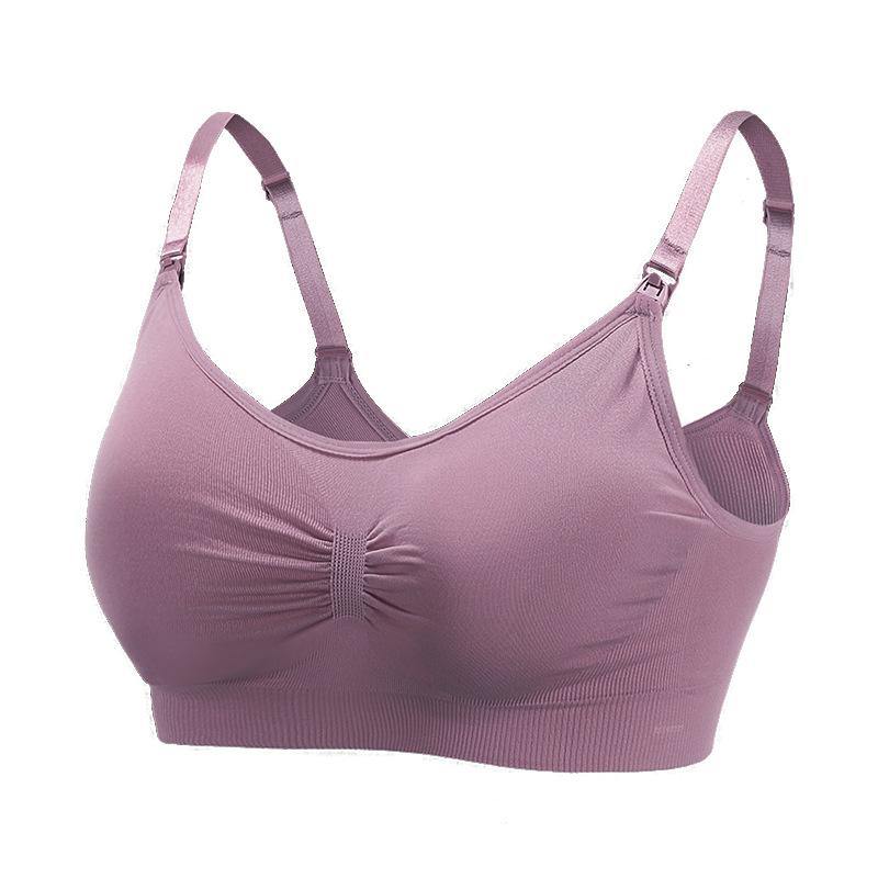 Womens Seamless Wirefree Comfort Nursing Bra Breastfeeding Maternity Bra - CHALIER