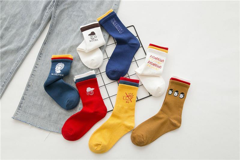 Chalier Men Casual Crew Socks Fashion 7 Pack Socks Set - CHALIER