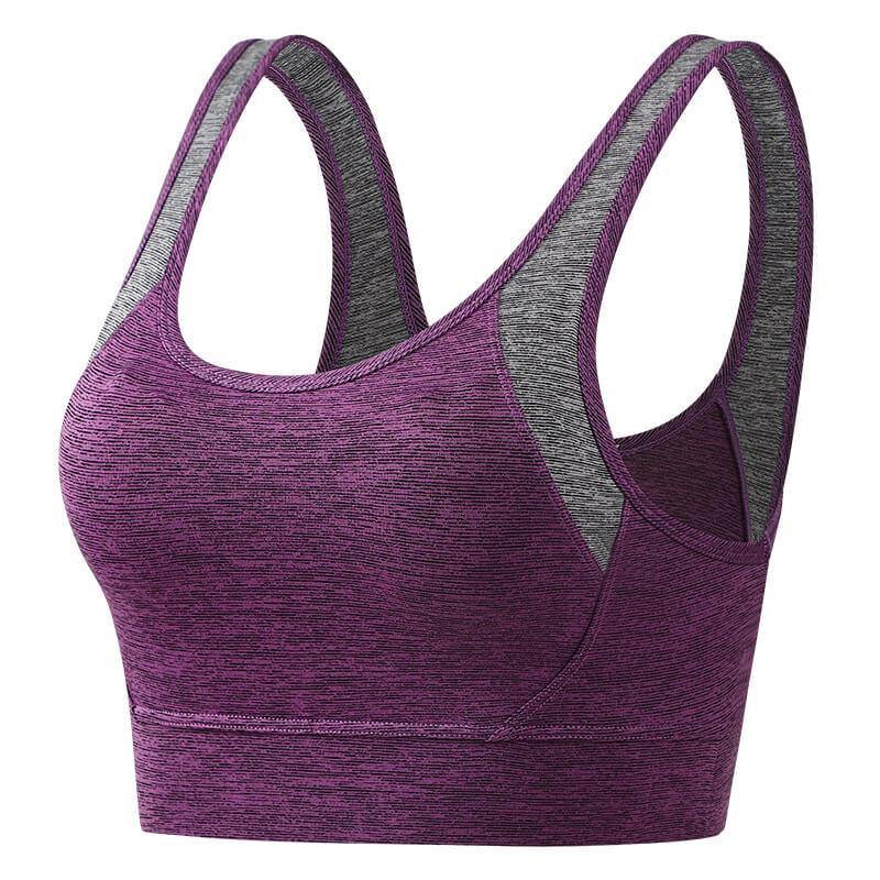 Women Sport Bra Full Coverage Shock Control Wirefree Tank Top - CHALIER