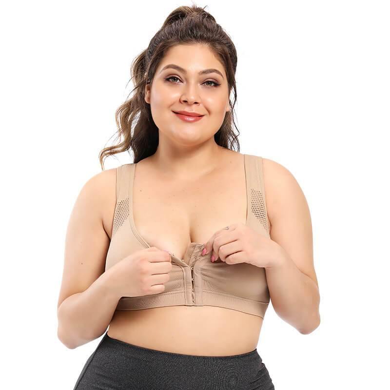 Women Plus Size Sports Bra Front Closure Nursing Bra Shaping And Correcting Posture Bra - CHALIER