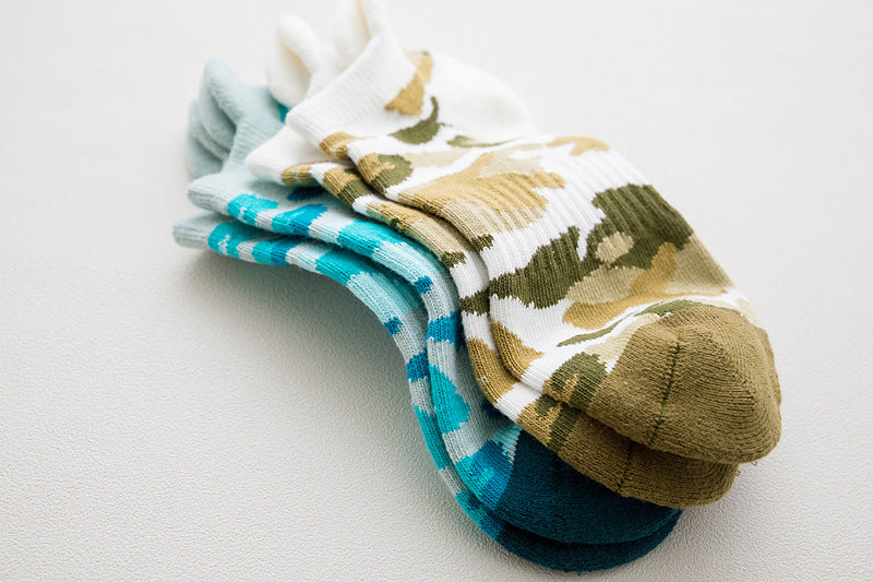 Chalier Men Sports Socks Camouflage Stripes 5 Pack