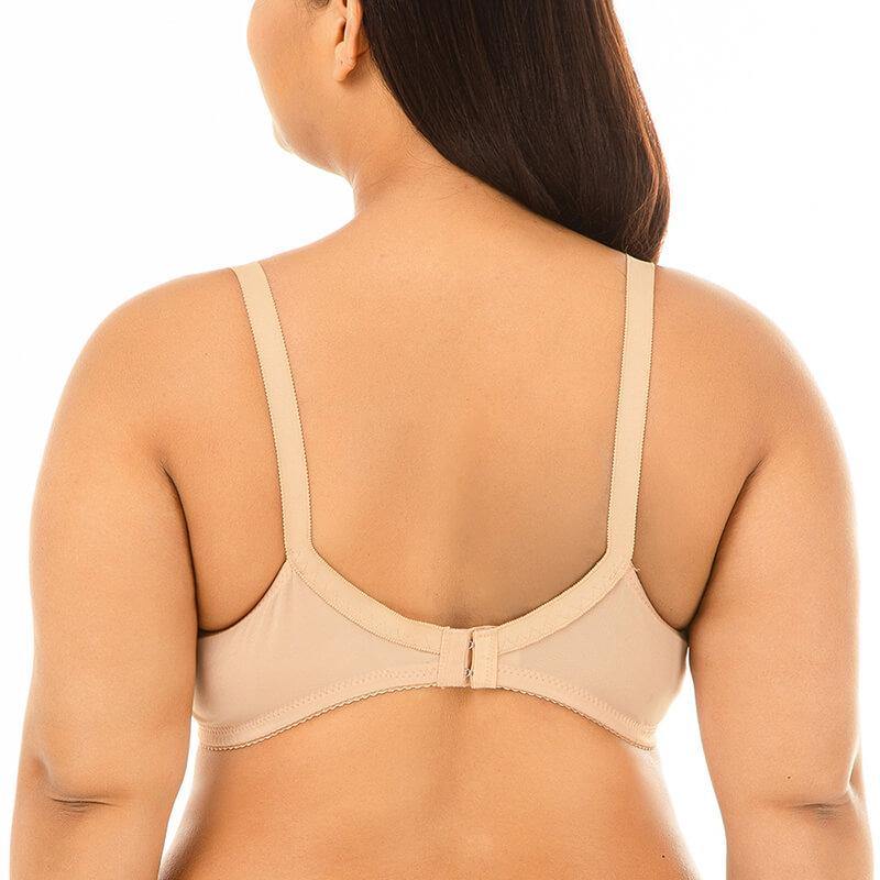 Womens Plus Size Padded Sexy Comfort Jacquard Pattern Push Up Bra - CHALIER