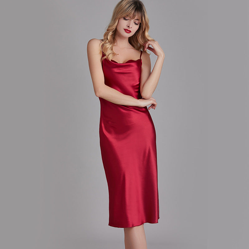Sexy Lingerie for Women Satin Nightgowns Sleepwear Elegant Loungewear
