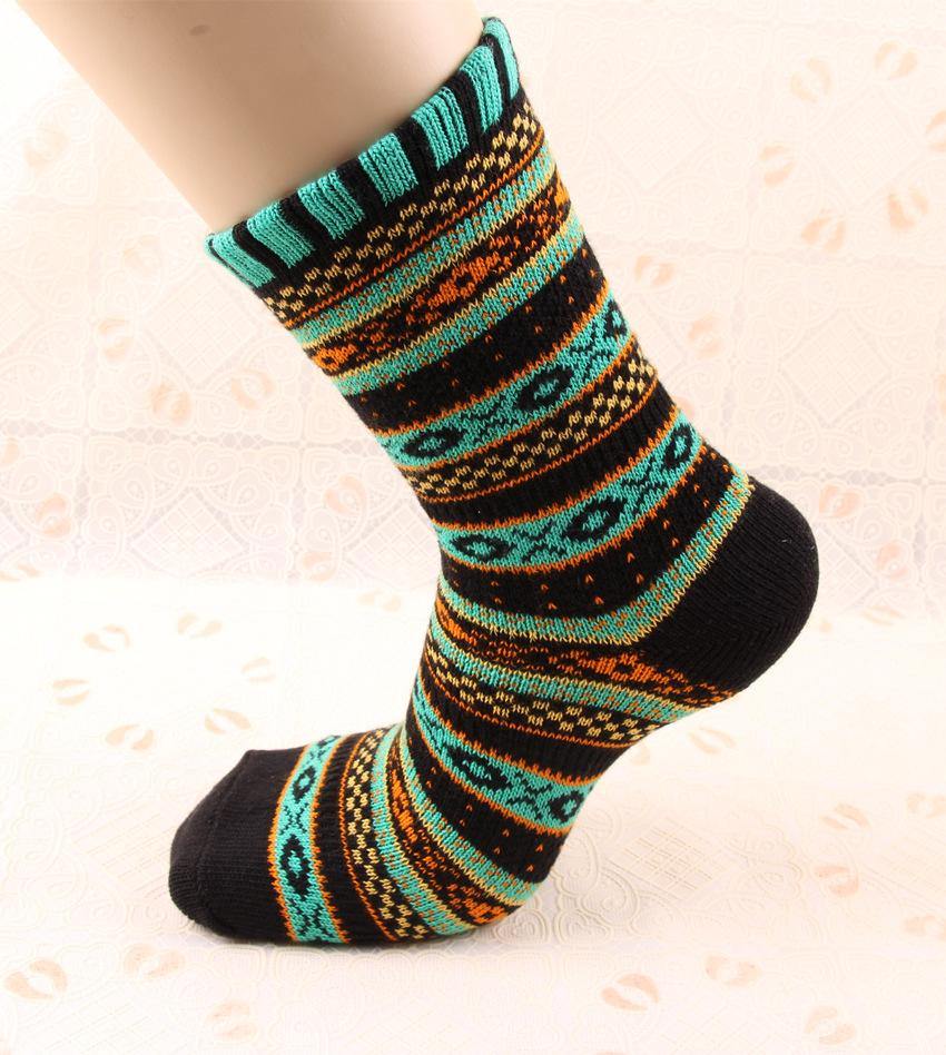 Chalier Men Winter Socks Colorful Stripes 3 Pack - CHALIER