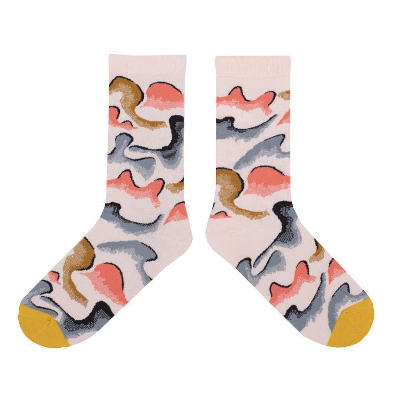 Womens Vintage Art Funny Crazy Fashion Abastract Socks 4 Pairs - CHALIER