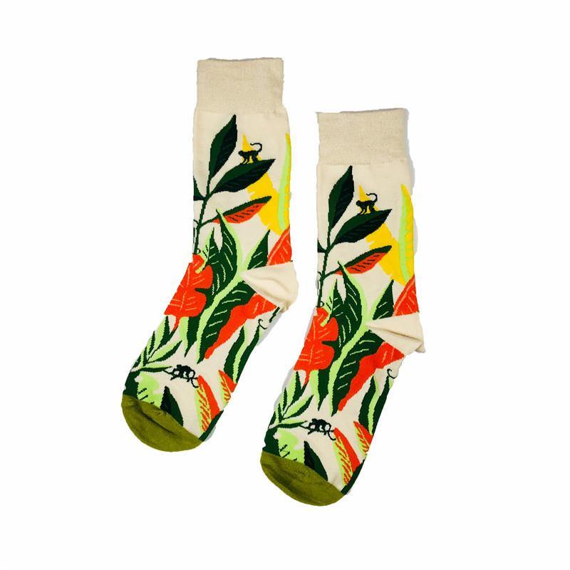 Funny Socks for Men Novelty Crazy Crew Dress Socks Cool Cute Animal Socks Set 6 Pair - CHALIER