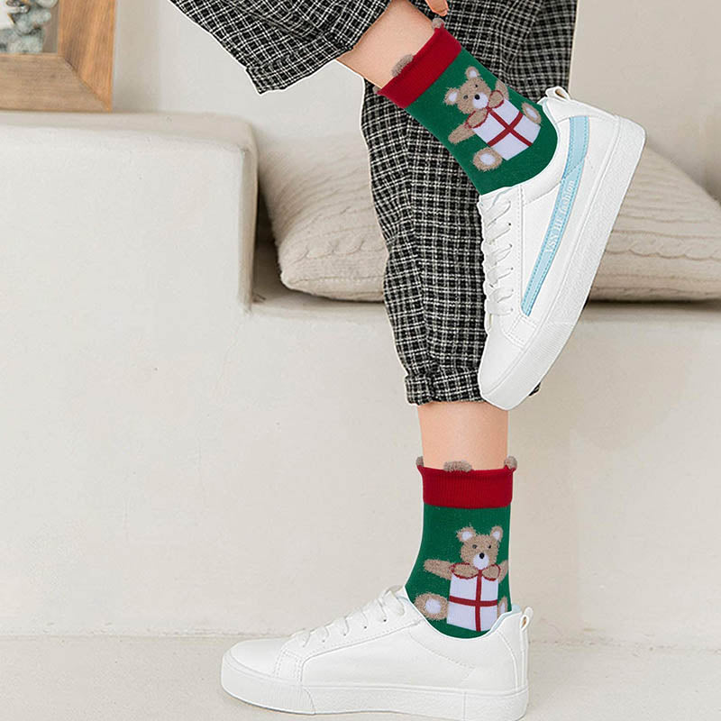 Womens Christmas Socks Cozy Fun Christmas Cotton Socks novel Gifts