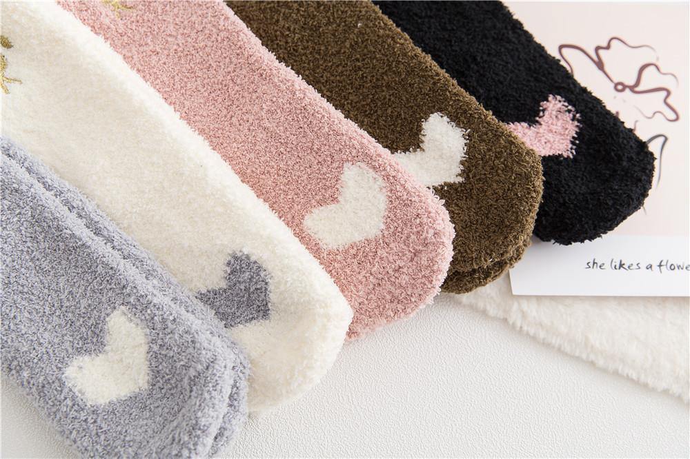 Womens Winter Soft Slipper Cozy Fluffy Socks Fuzzy Love Cute Animals Socks Set Gifts - CHALIER