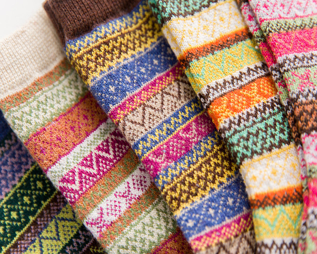 Womens Winter Warm Wool Knit Casual Crew Socks 5 Pairs