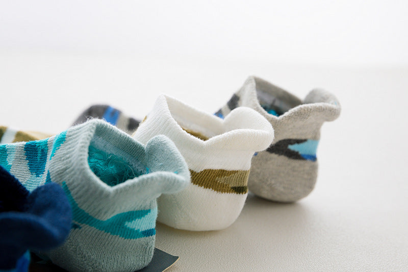 Chalier Men Sports Socks Camouflage Stripes 5 Pack