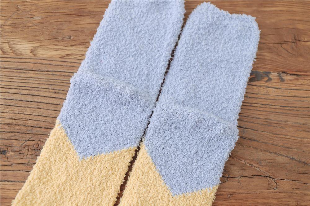 Womens Winter Warm Fuzzy Slipper Socks Cute Animals Socks Set 6 Pairs - CHALIER