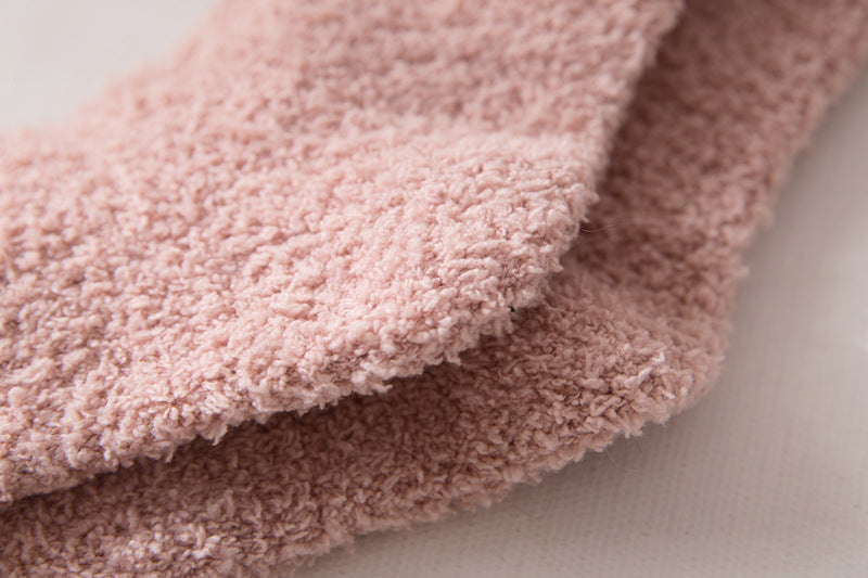 Womens Winter Warm Fuzzy Slipper Cute Love  Socks Coral Fleece Set 8 Pairs