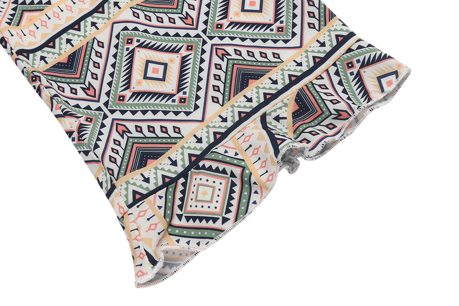 Women's V Neck Sleepwear Loose Nightgown Bohemia Nightshirt Long Sleeves