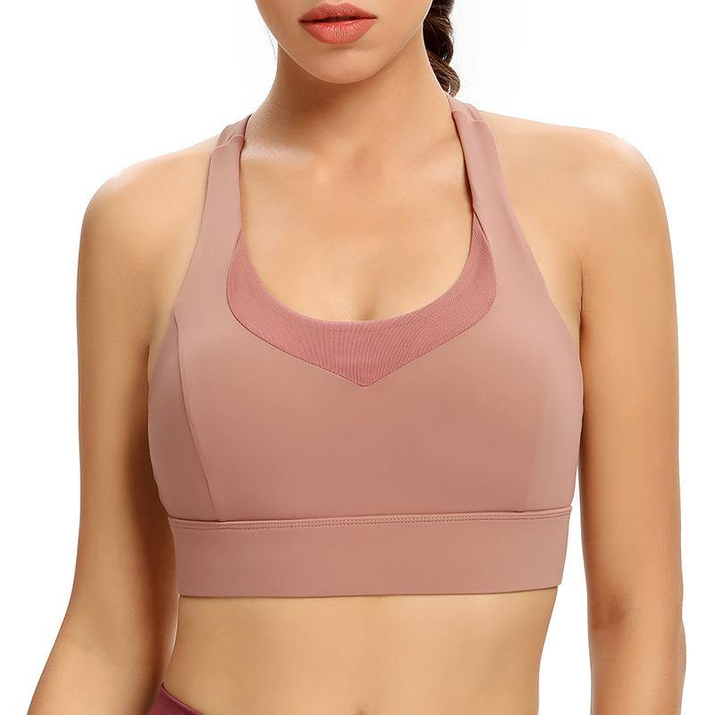 Womens Sports Bra Wireless Bra Racerback Removable Pads Workout Active Yoga Sports Bra - CHALIER