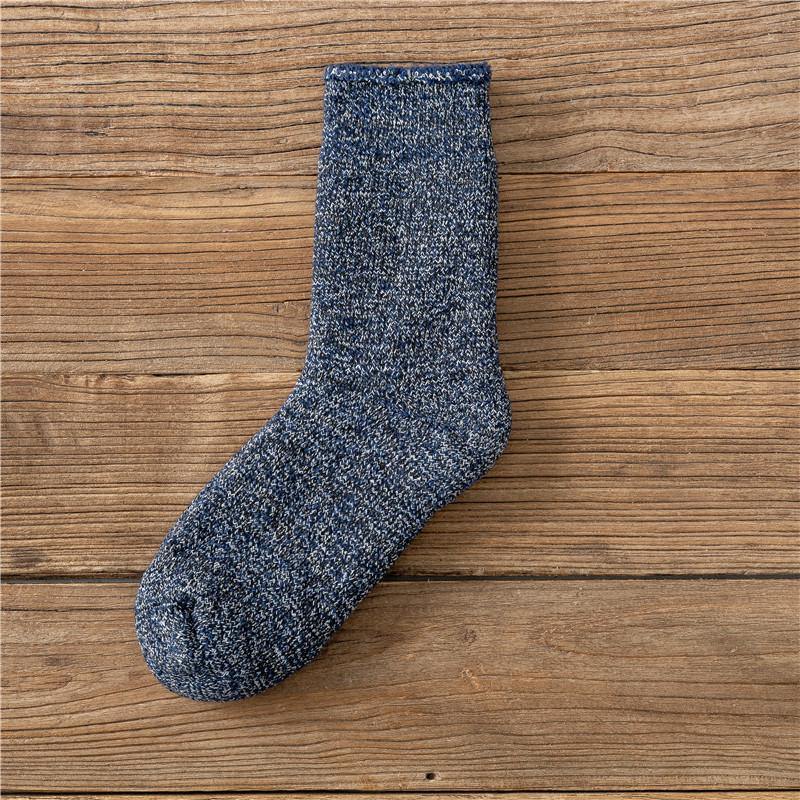 Men's Winter Athletic Outdoor Sports Socks Warm Thick Socks Cozy Wool Crew Socks 6 Pairs - CHALIER