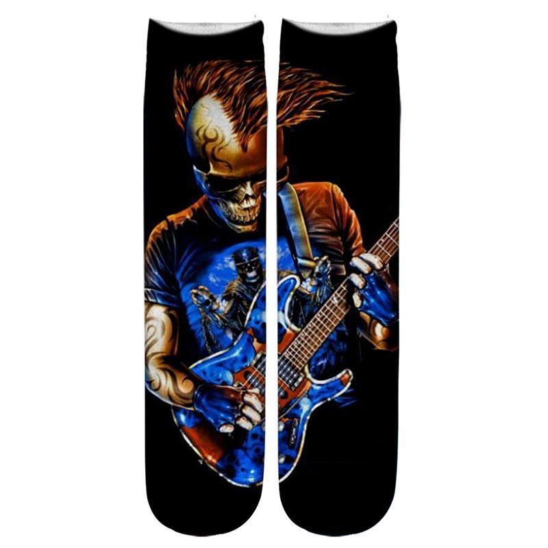 Men Novelty Fashion Design 3D Printed Summer High Quality Unisex Hip Hop Elastic Cotton Socks - CHALIER