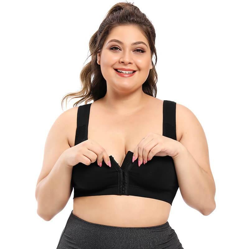 Women Plus Size Sports Bra Front Closure Nursing Bra Shaping And Correcting Posture Bra - CHALIER