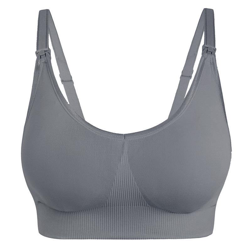 Womens Seamless Full Coverage Nursing Bra Wirefree Smoothing Simple Breastfeeding Maternity Bra - CHALIER