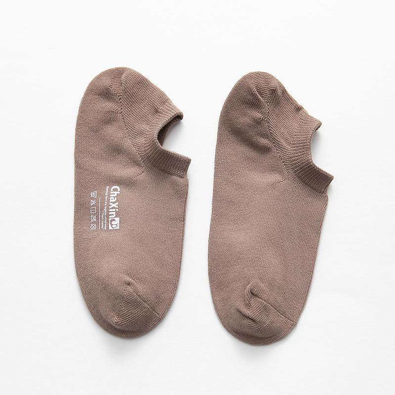 Mens Casual Socks Letter Pattern Solid Color Socks Warm Cotton Socks Set 8 Pairs - CHALIER