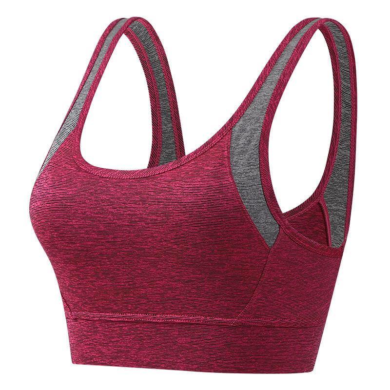 Women Sport Bra Full Coverage Shock Control Wirefree Tank Top - CHALIER