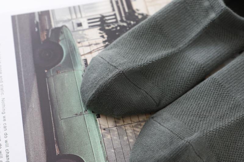 Chalier Men Cotton Sports Ankle Socks Mesh Dark Grey 1 Pair - CHALIER