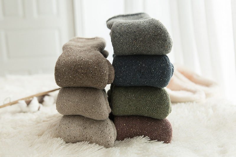 Women Winter Thickening Wool Socks Snow Boots Slipper Ski Home Socks Family 7 Pairs