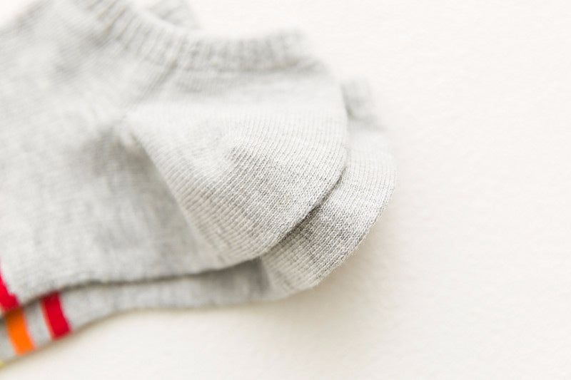 Chalier Women Cotton Socks Rainbow Stripe