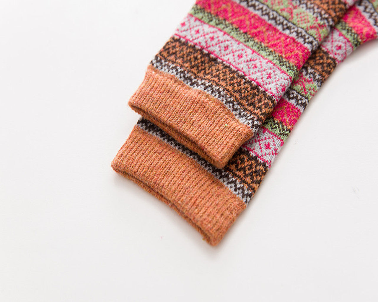 Womens Winter Warm Wool Knit Casual Crew Socks 5 Pairs