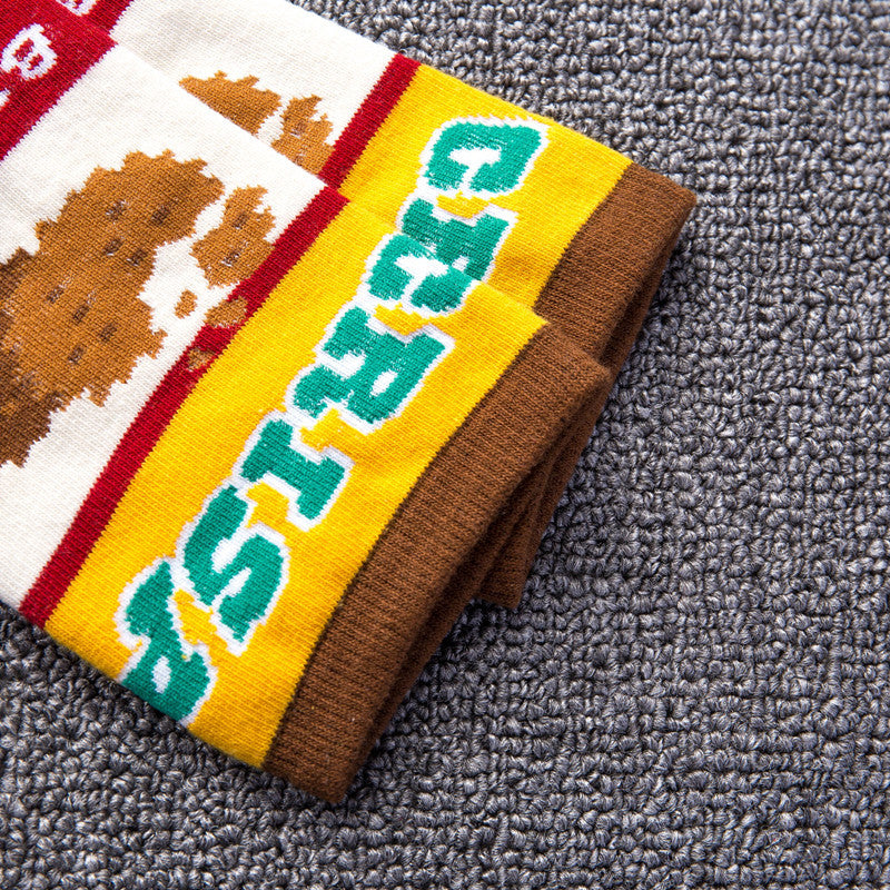 Chalier Women Cotton Cartoon Ankle-high Socks