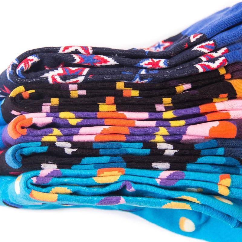 Womens & Mens Crew Happy Fun Socks Unisex Skate Socks Set 5 Pairs - CHALIER