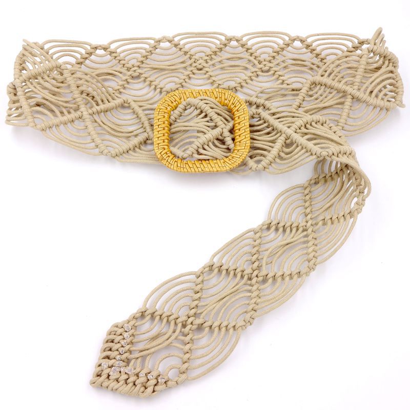 Women Design Dress Belt Knitted Bohemia Belt