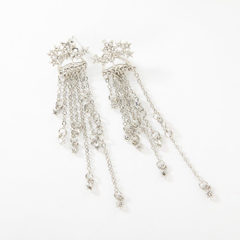 Female Hot Earrings Women Design Metal Stars Drop  Earrings