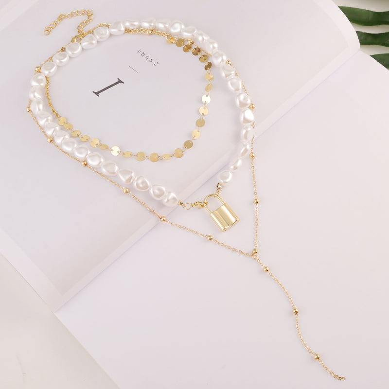 Female Layered Necklaces Women Gold Design Choker