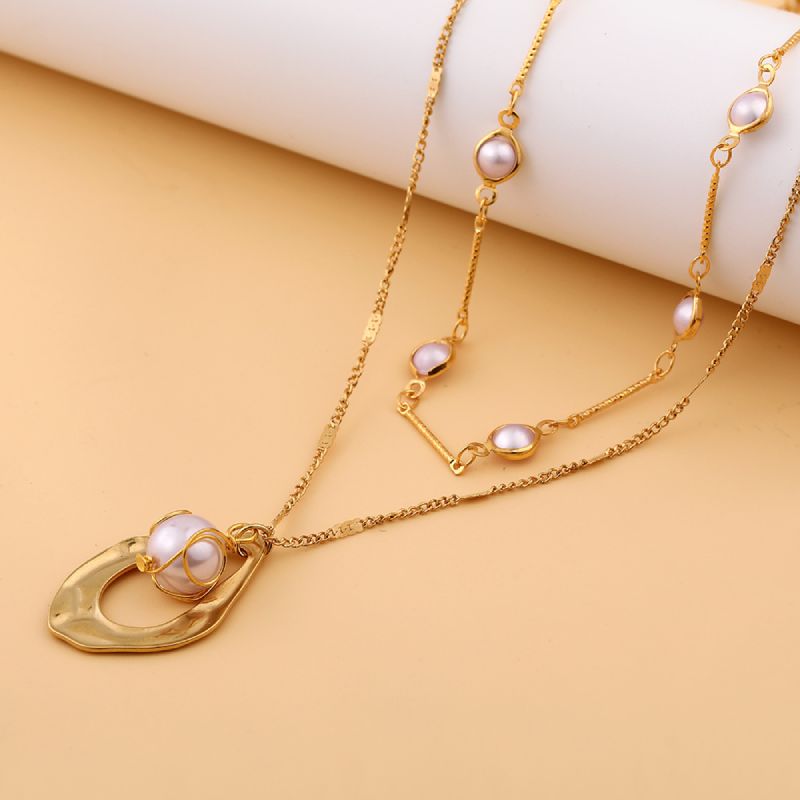 Female Fashionable Necklaces Women Gold Choker Design Jewelry