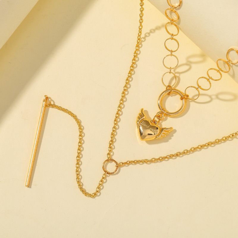 Female Hot Layered Necklaces Women Long Gold Choker Design Jewelry