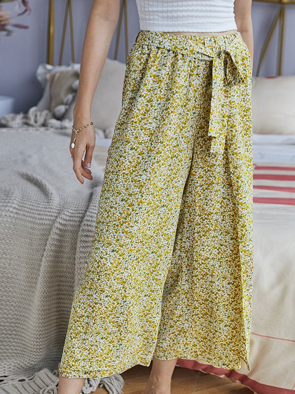 Women's Hot Loose Pants Flowers Casual Long Pants