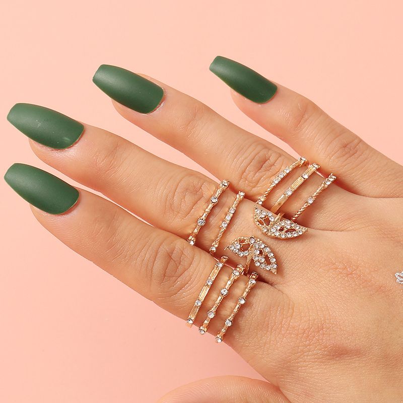 Female Design Hot Rings Gold Simple Butterfly Jewelry Set