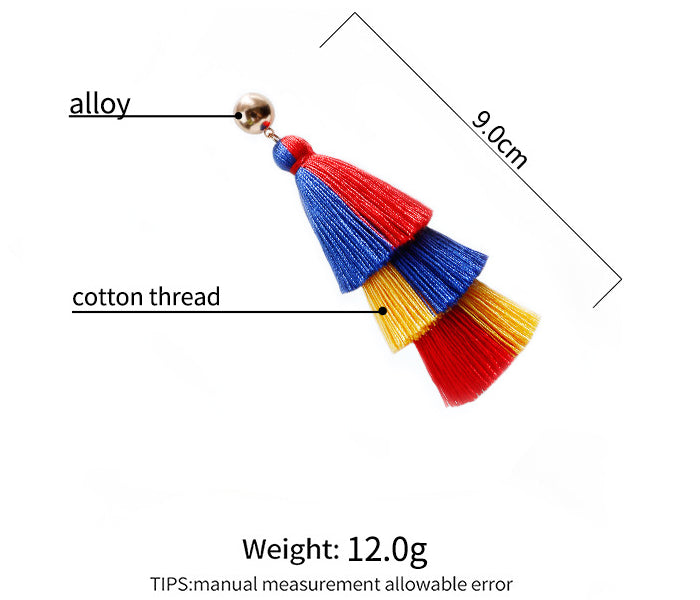 Female Bohemia Earrings Women Fashion Tassels Drop Earrings