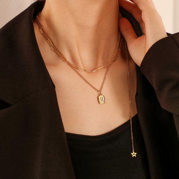 Female Hot Necklaces Women Gold Choker Long Design Jewelry