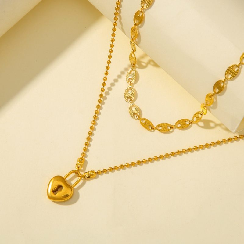 Female Hot Layered Necklaces Women Gold Choker Design Jewelry