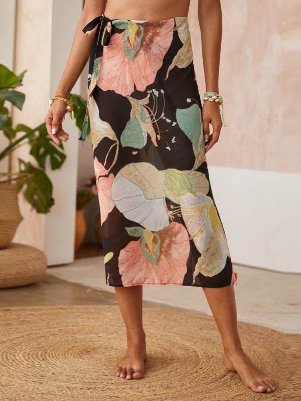 Women's Fashion Skirt Bohemia Black Long Skirt