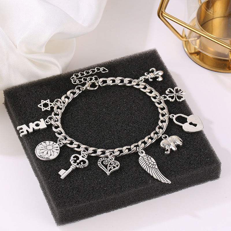 Female Hip-hop Bracelets Women Silver Design Jewelry